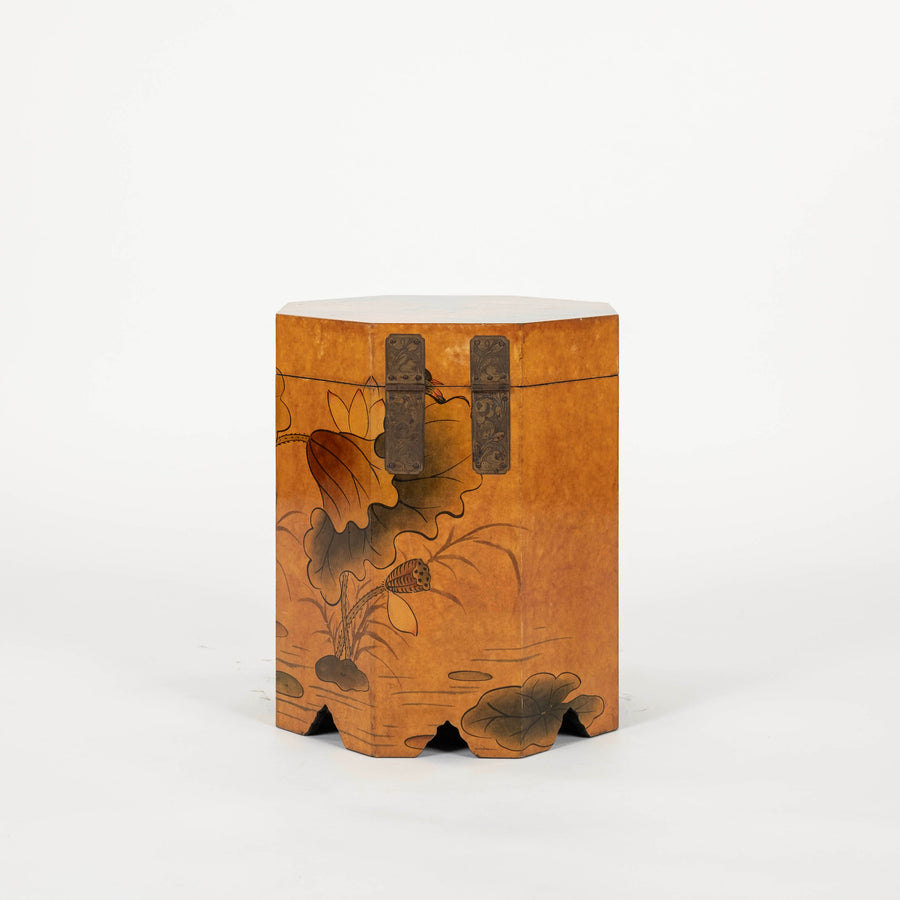 Chinese Lacquered Octagonal Side Table