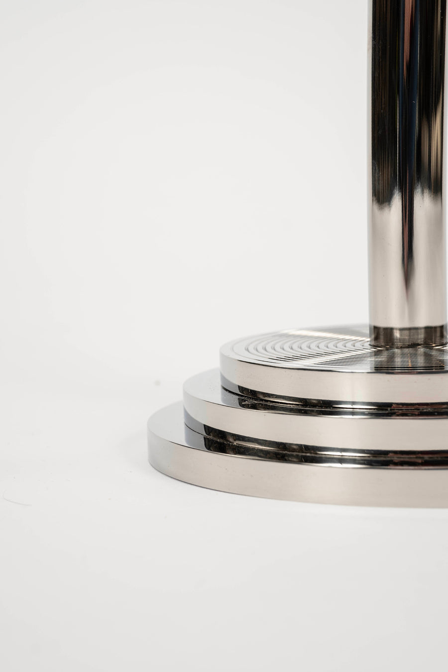 Art Deco-inspired Benito Polished Nickel Drink Table