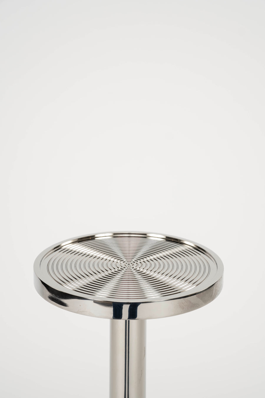 Art Deco-inspired Benito Polished Nickel Drink Table