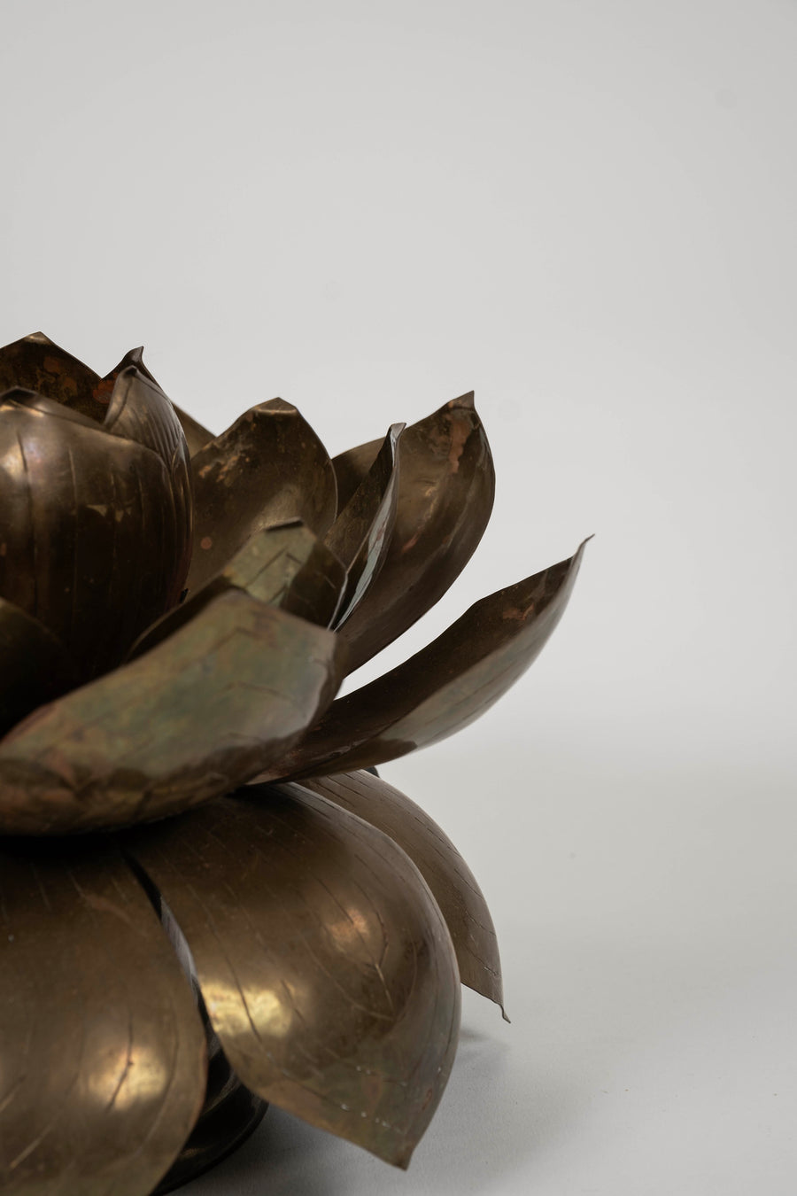 Vintage Brass Lotus Candle Holder