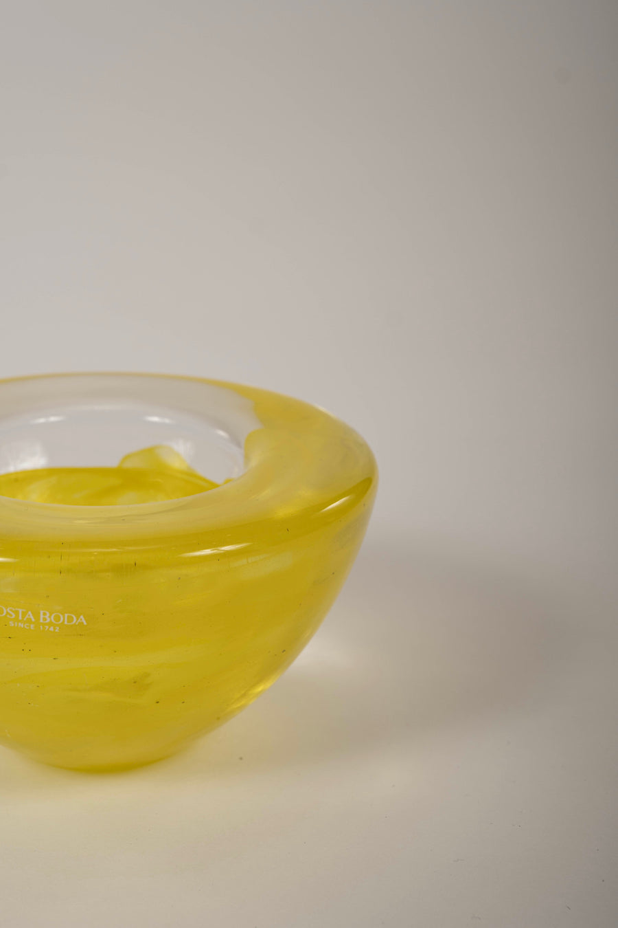 Lemon Yellow Kosta Boda Bowl  4.5