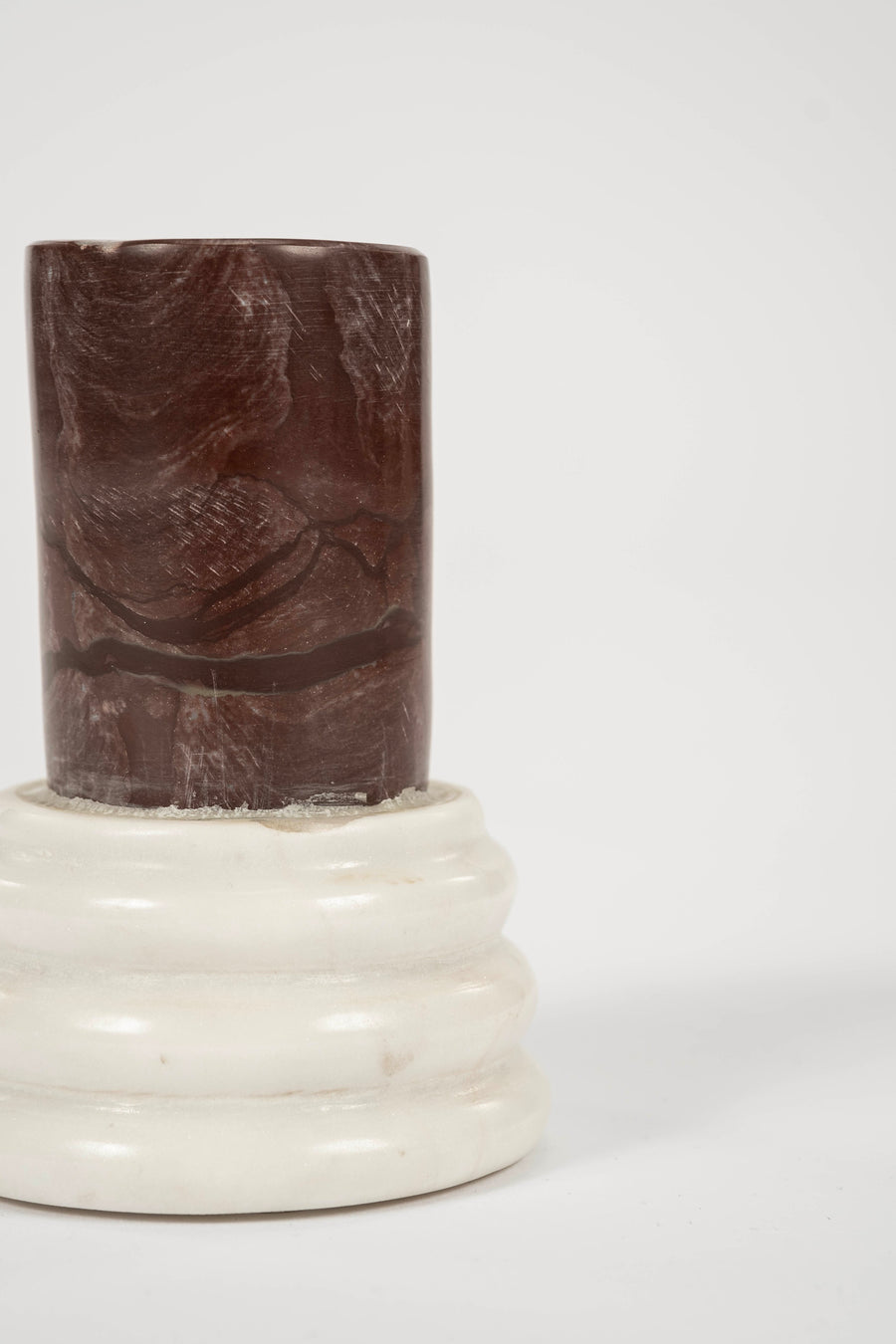 Rosso Grand Tour Style Marble Pedestal
