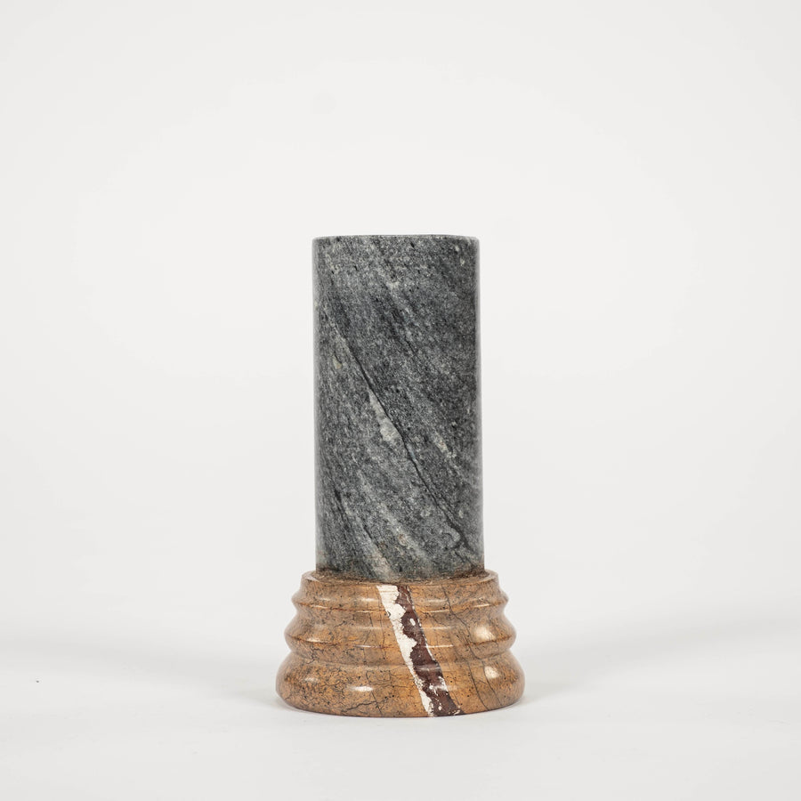 Gray & Rainforest Brown Grand Tour Style Marble Pedestal