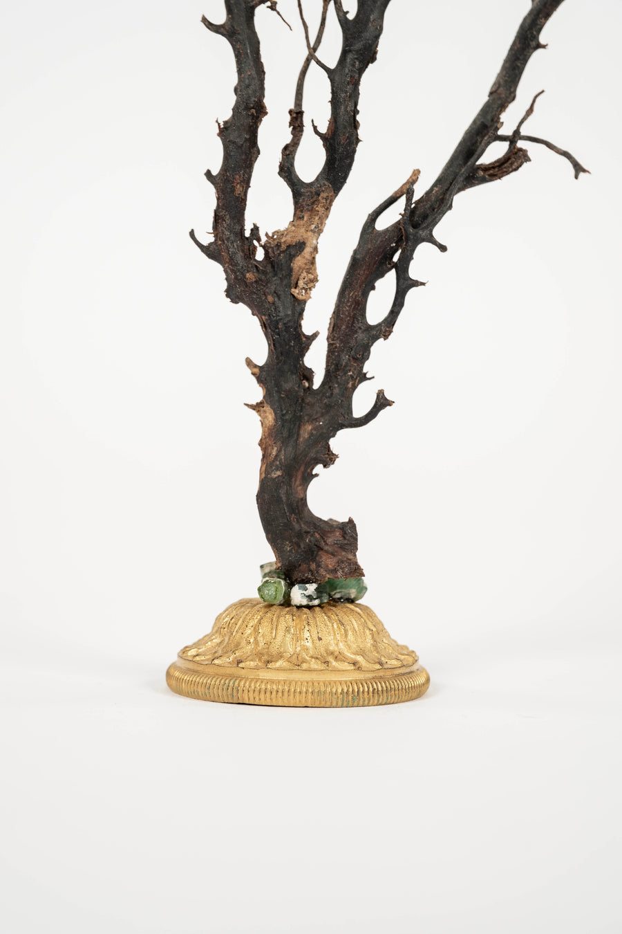 Black Coral Sea Fan Sculpture~ Bronze Doré Fragment