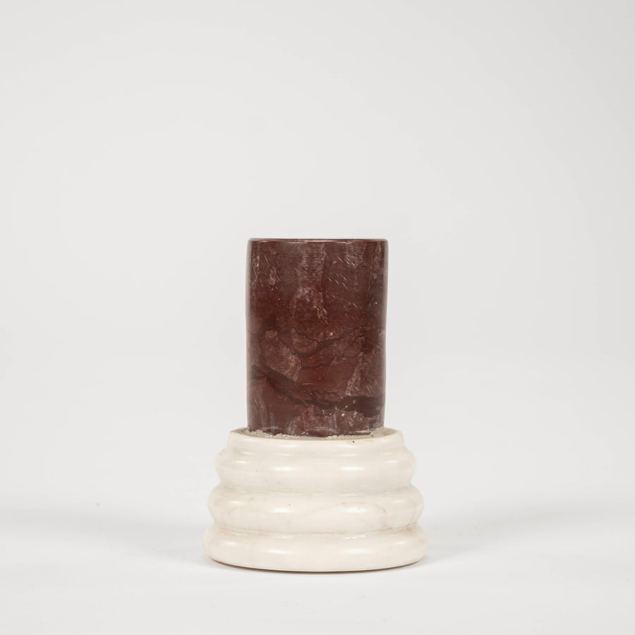 Rosso Grand Tour Style Marble Pedestal