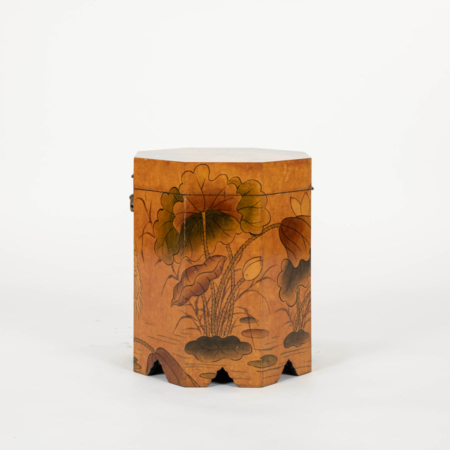 Chinese Lacquered Octagonal Side Table