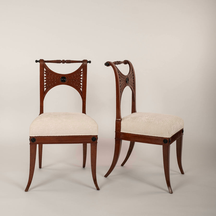 Set of Four 19th Century Italian Empire Side Chairs
