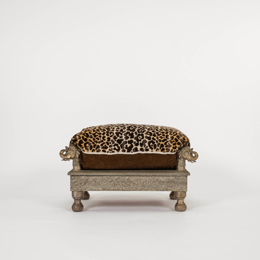 Anglo-Indian Elephant Repousse Ottoman