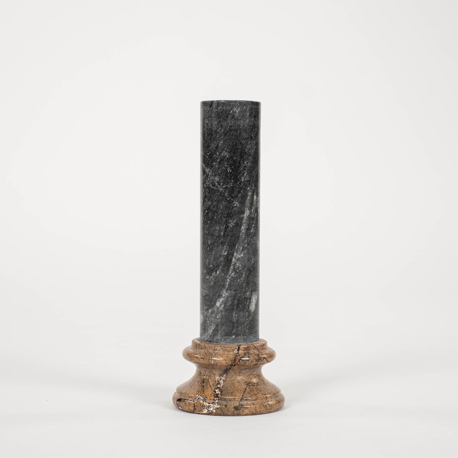 Dark Gray & Rainforest Brown Grand Tour Style Marble Pedestal