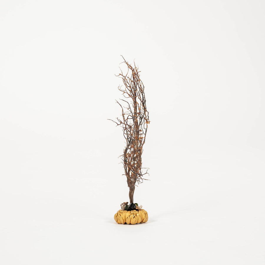 Black Coral Sea Fan Sculpture~ Napoleon III Bronze Doré Fragment