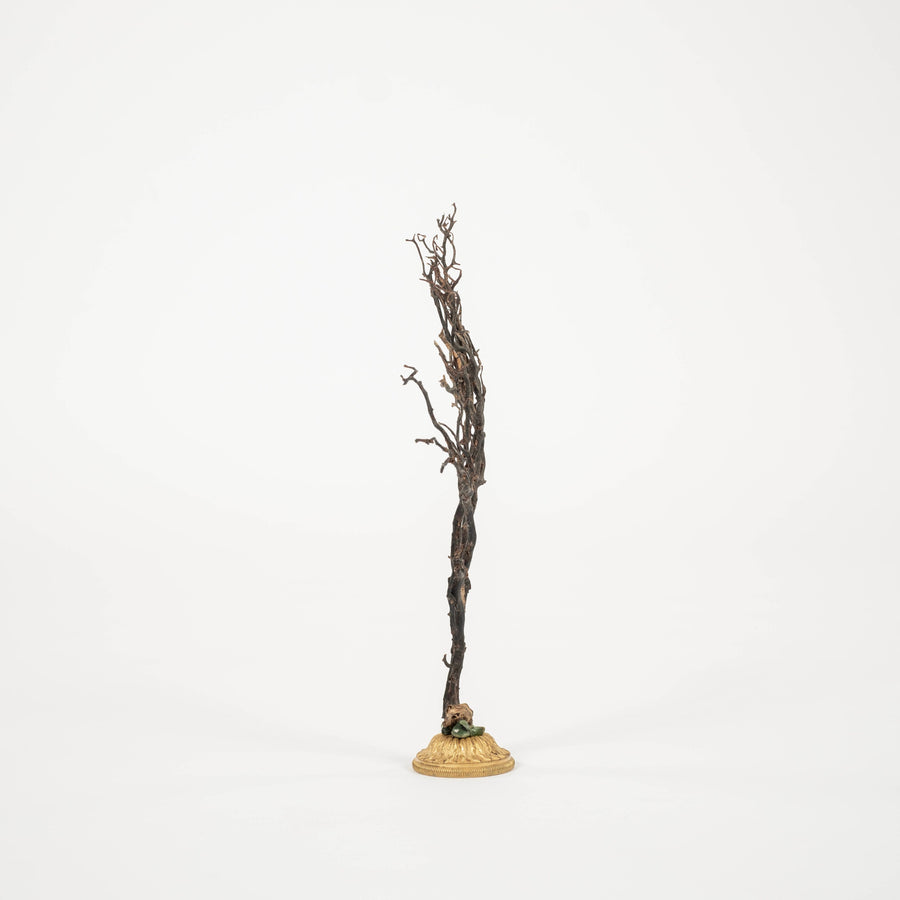 Black Coral Sea Fan Sculpture~ Bronze Doré Fragment