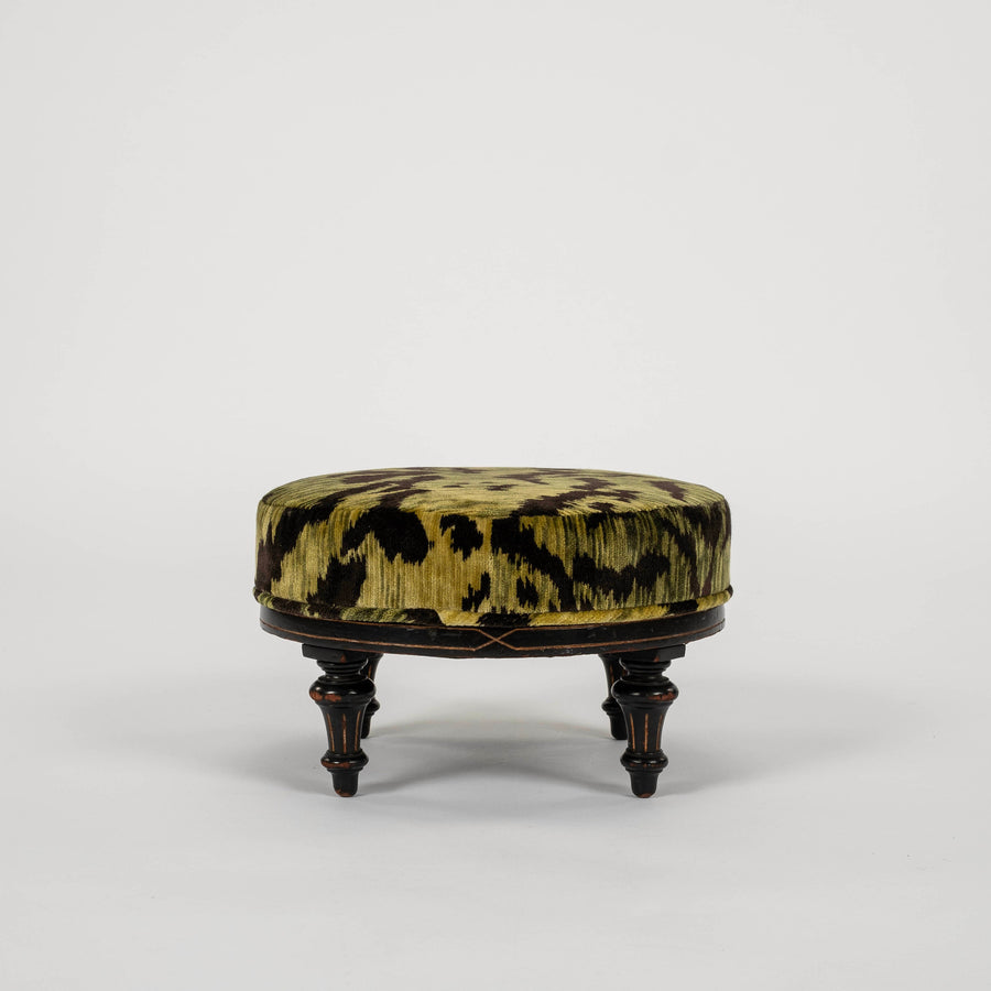Napoleon III Luigi Bevilacqua Velluto Tigre Verde Green Velvet Footstool