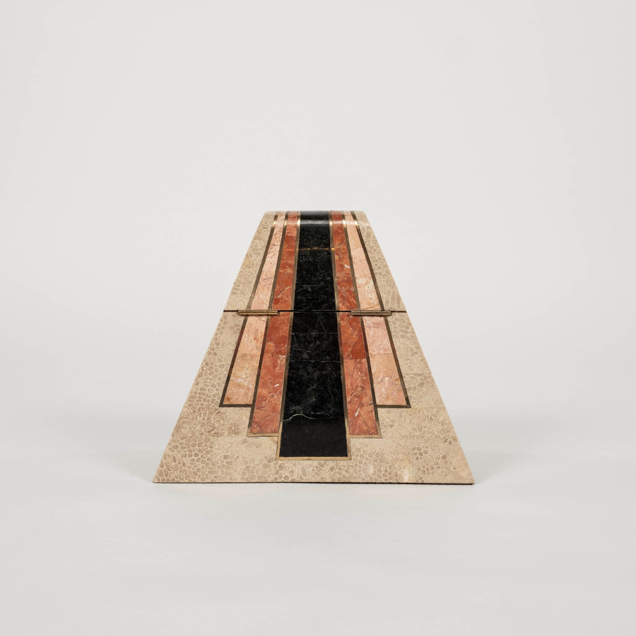 Tessellated Mixed Stone Tapered Arch Box