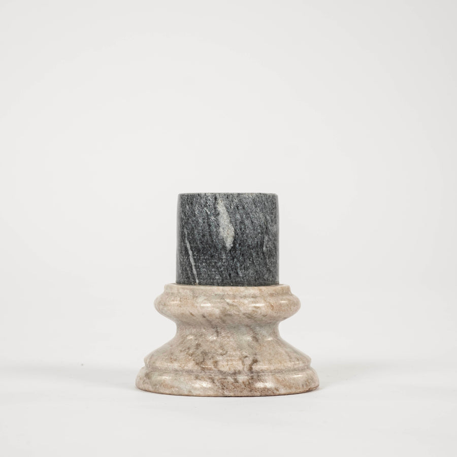 Dark Gray Grand Tour Style Marble Pedestal