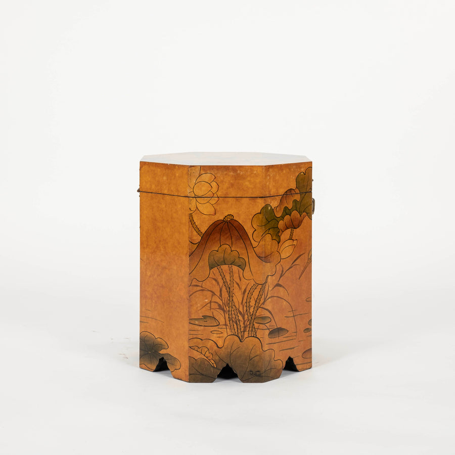 Chinese Lacquered Octagonal Side Table