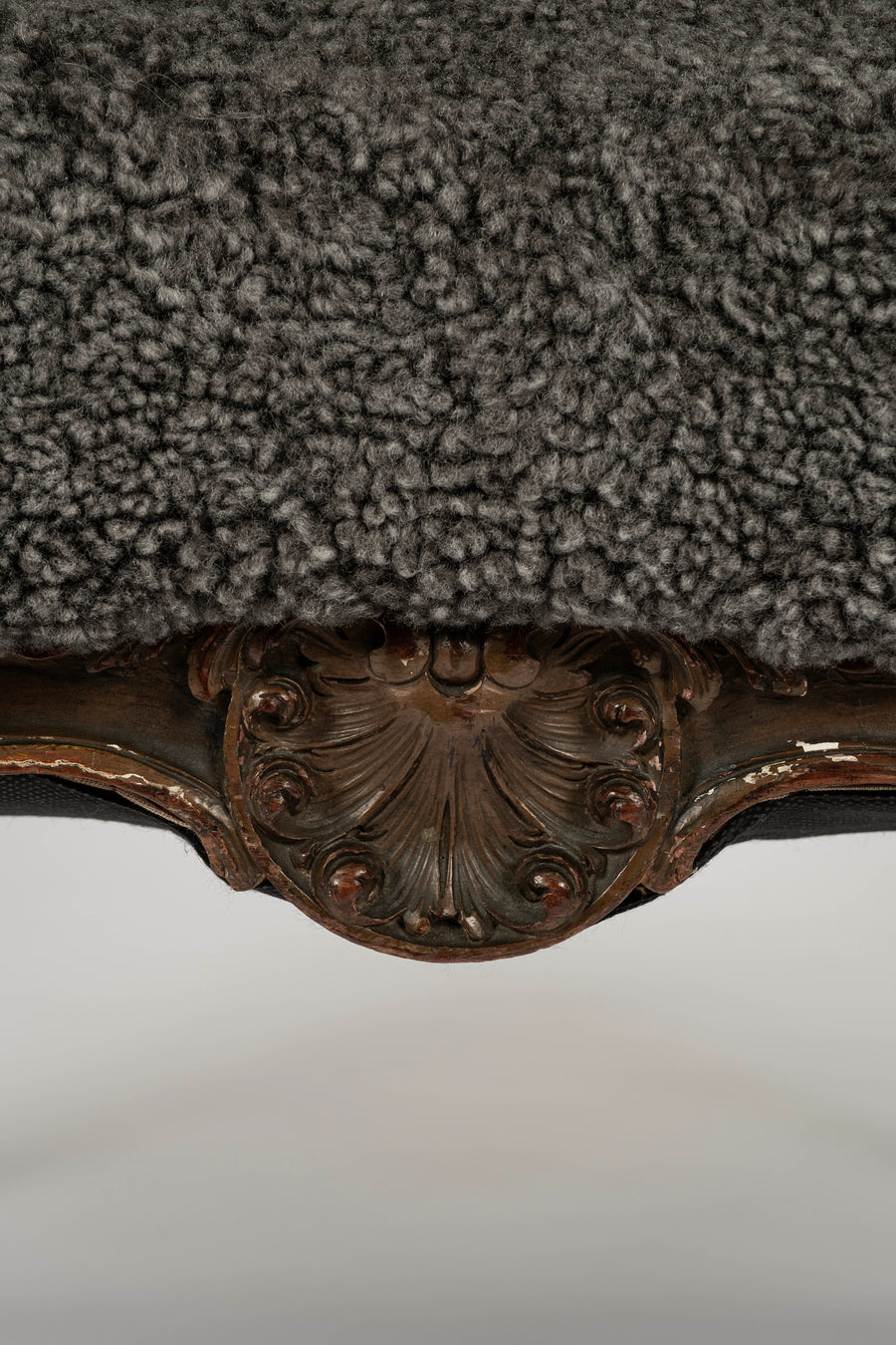 18th Century French Louis XV Sheepskin Bergère