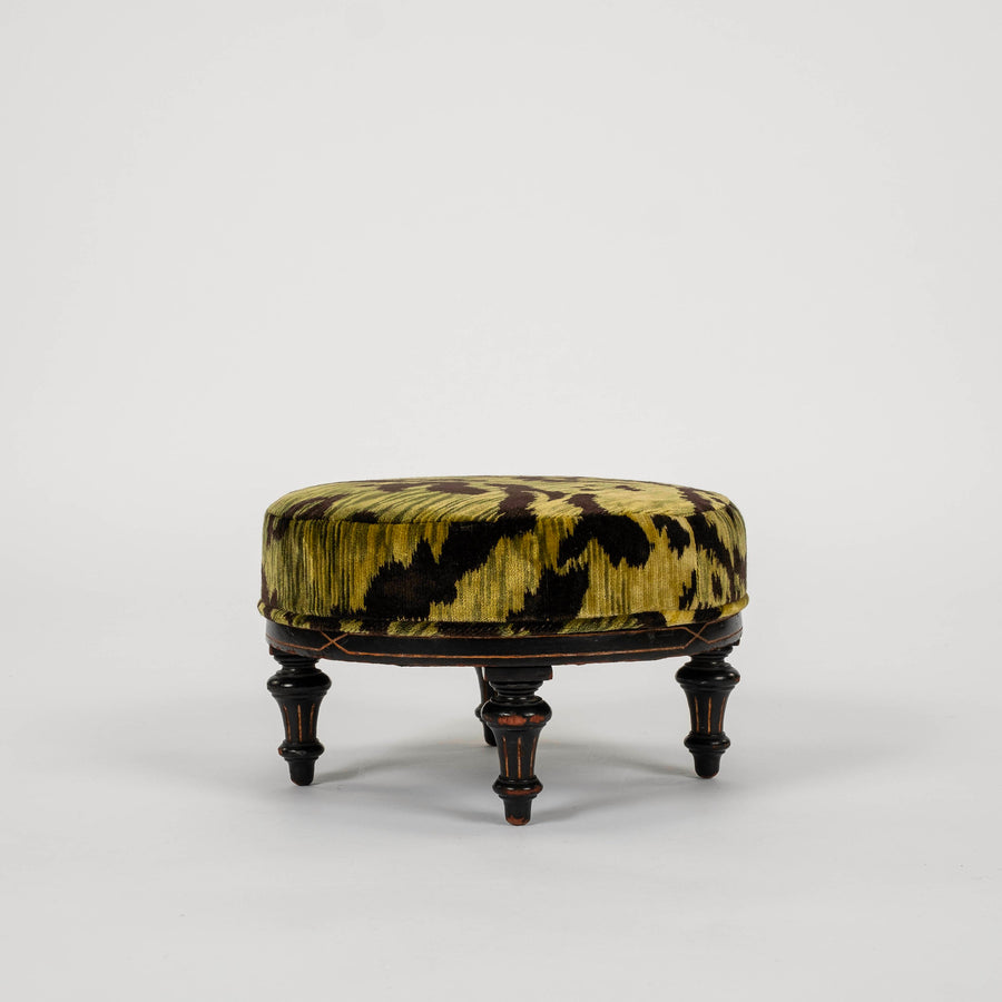 Napoleon III Luigi Bevilacqua Velluto Tigre Verde Green Velvet Footstool
