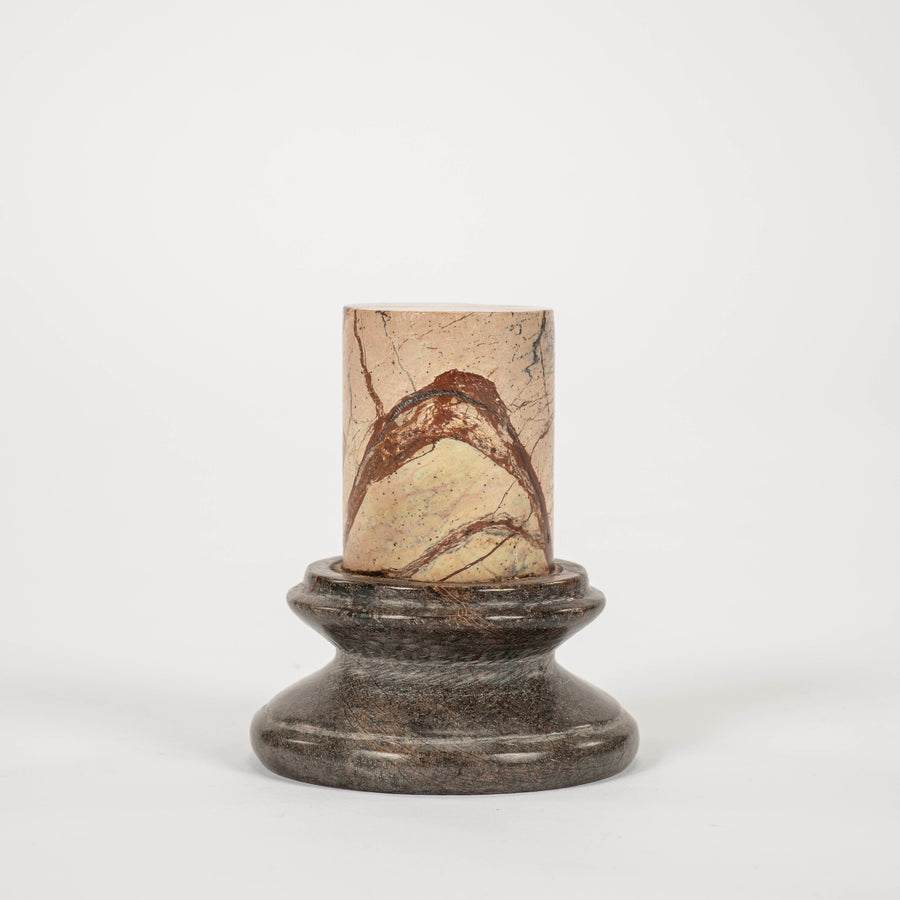 Forest Brown Marble Grand Tour Style Pedestal