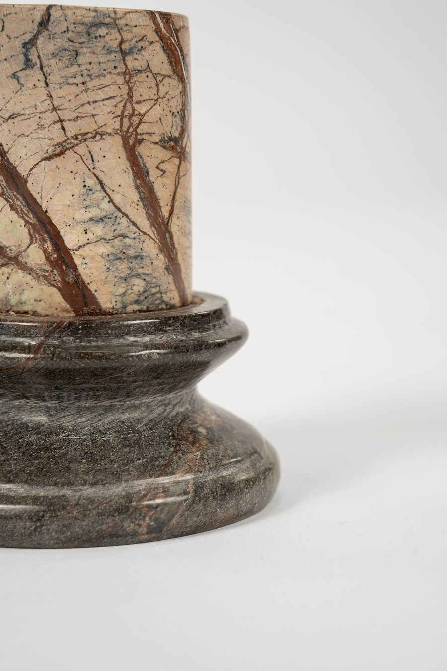 Forest Brown Marble Grand Tour Style Pedestal