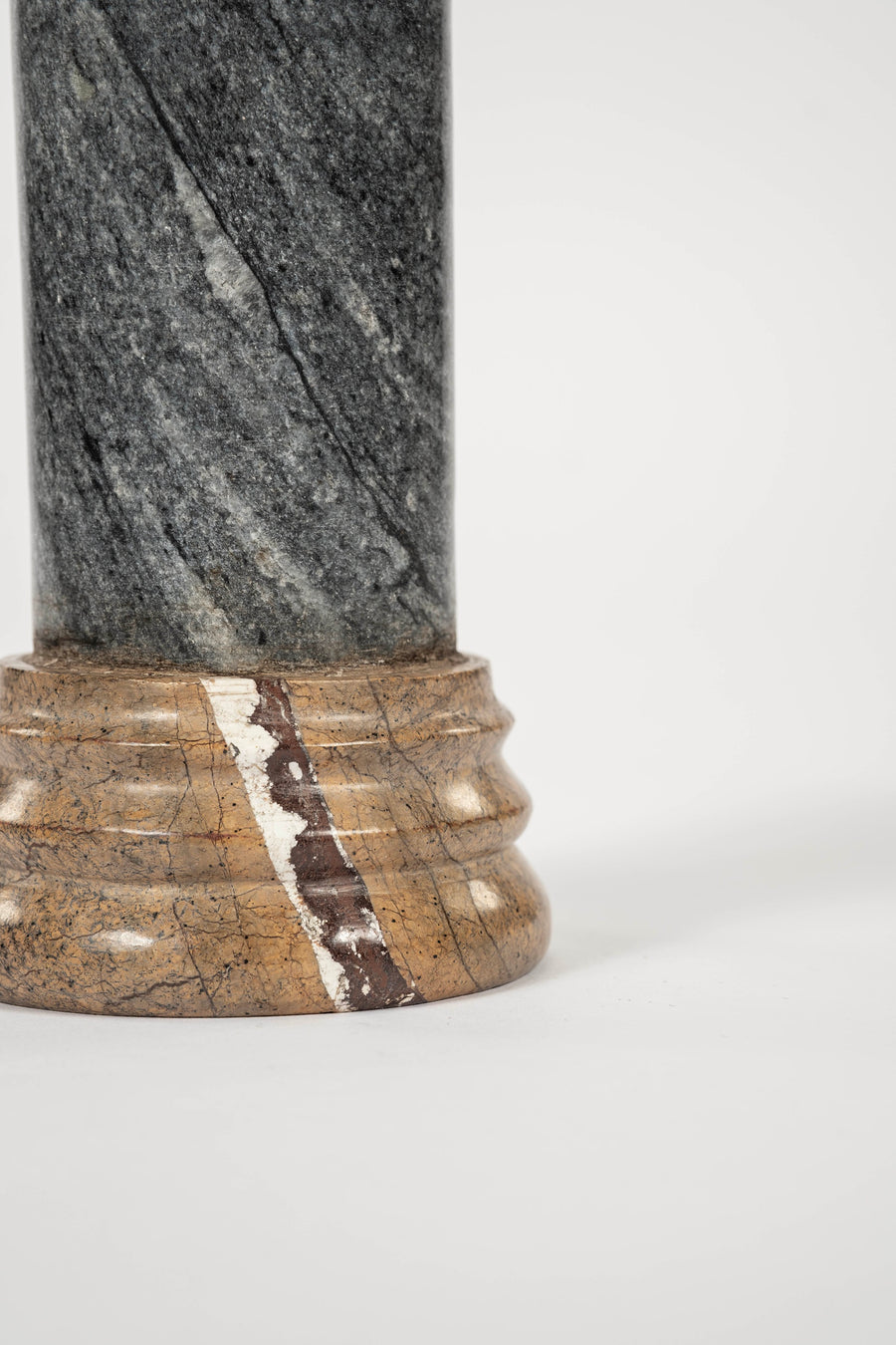 Gray & Rainforest Brown Grand Tour Style Marble Pedestal