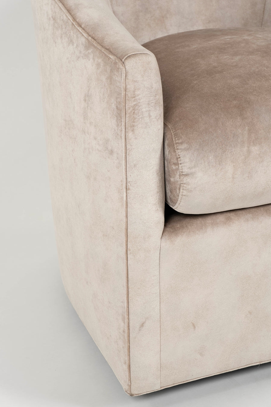 Champaigne Velvet Swivel Tub Chair