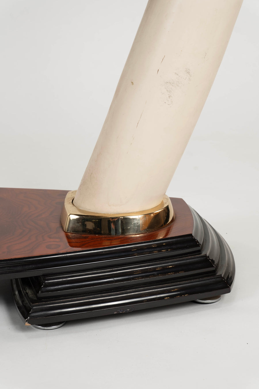 Composite Elephant Tusk Glass Tiered Étagère