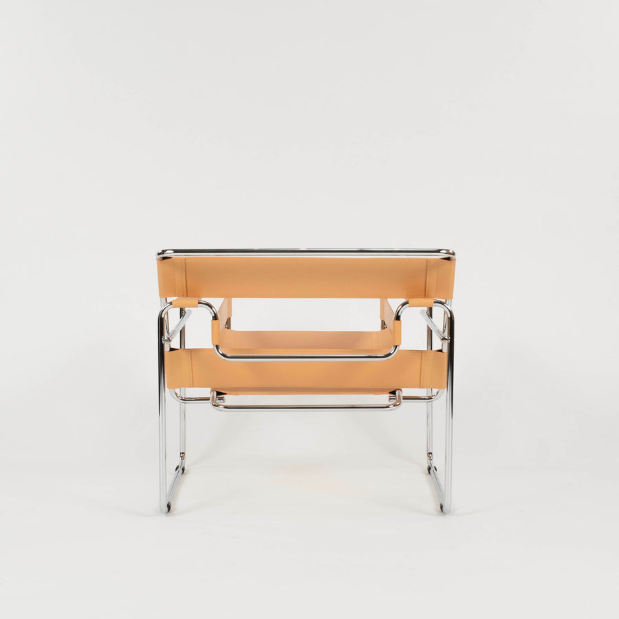 Pair Wassily Chrome Leather Chairs