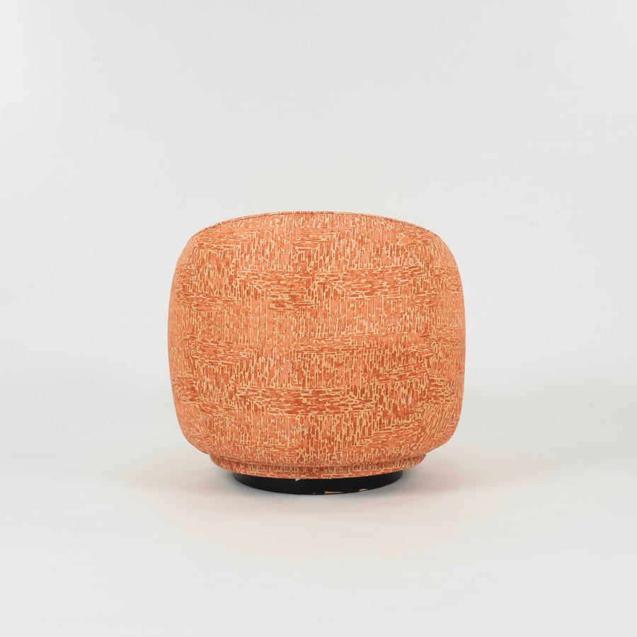 Contemporary Persimmon Swivel Tub Chair