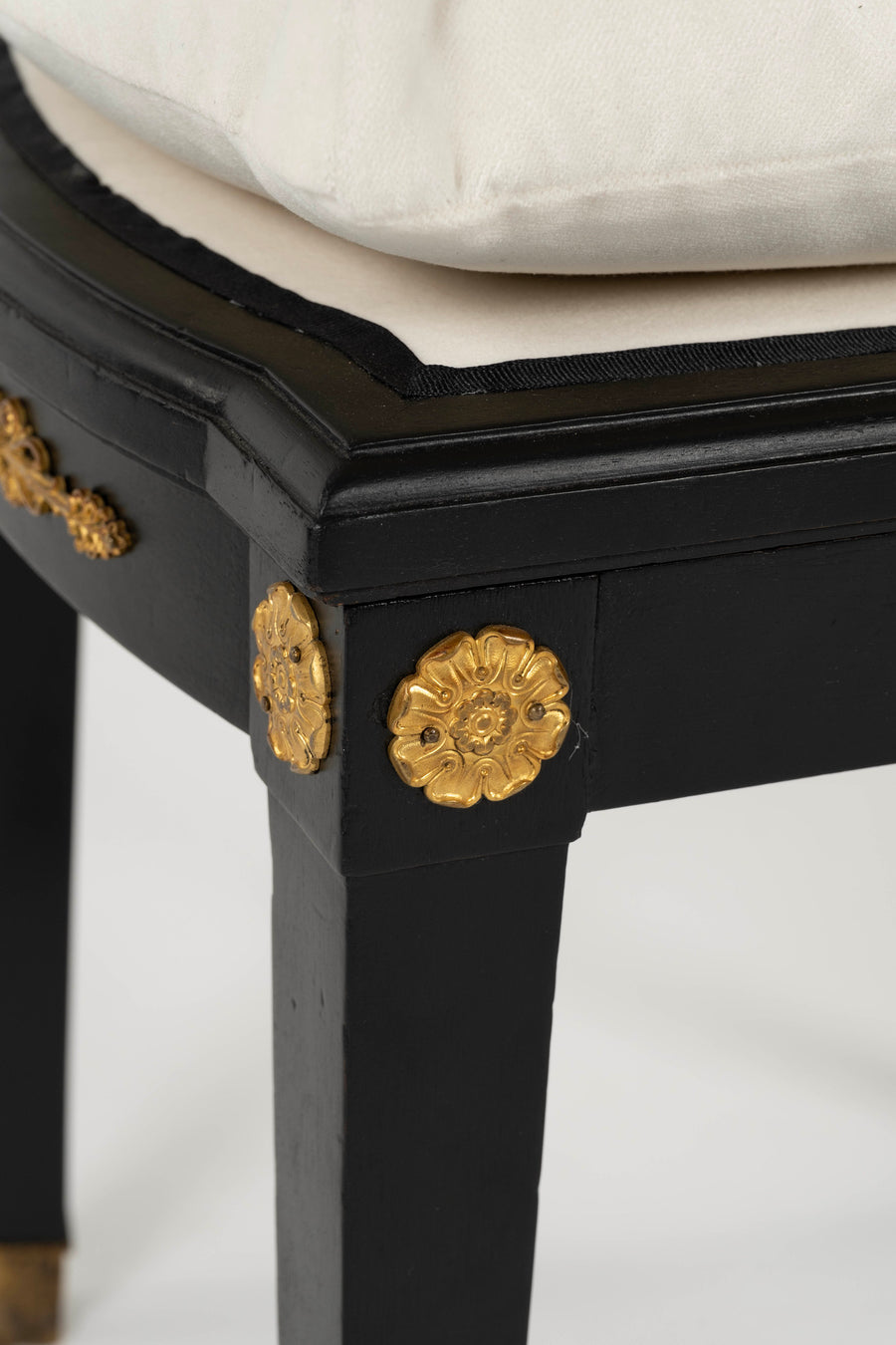 Ebonized Italian  Empire Style Side Chair