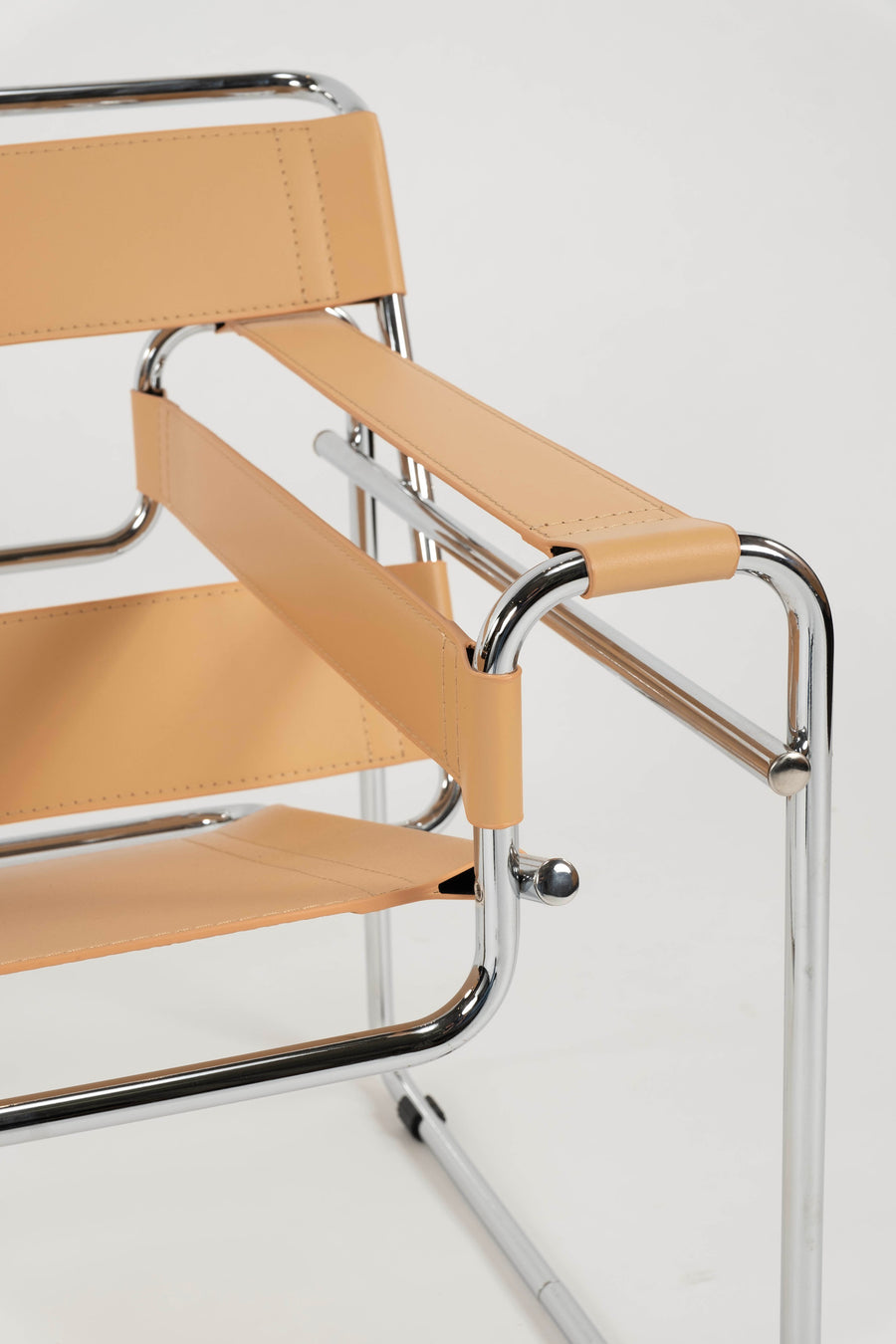 Pair Wassily Chrome Leather Chairs