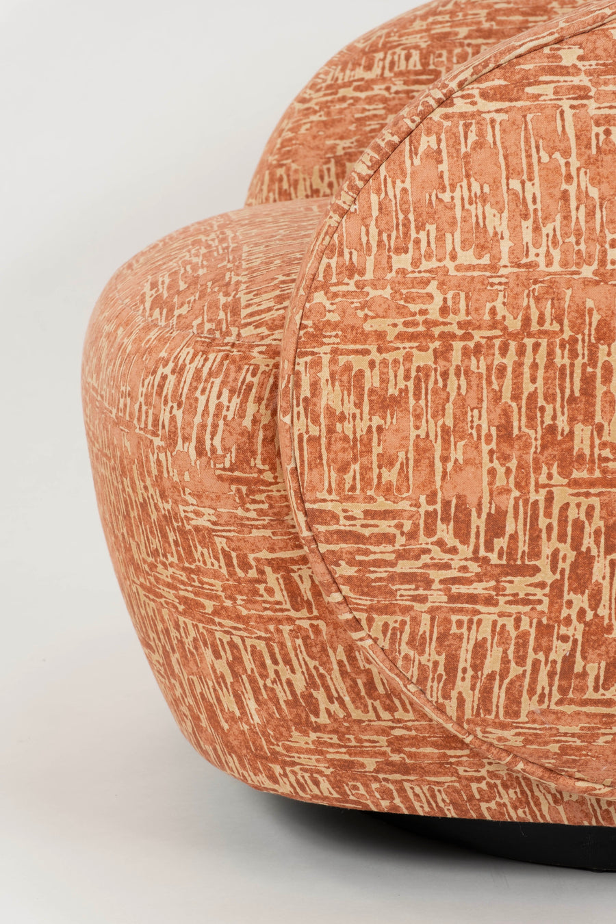 Contemporary Persimmon Swivel Tub Chair