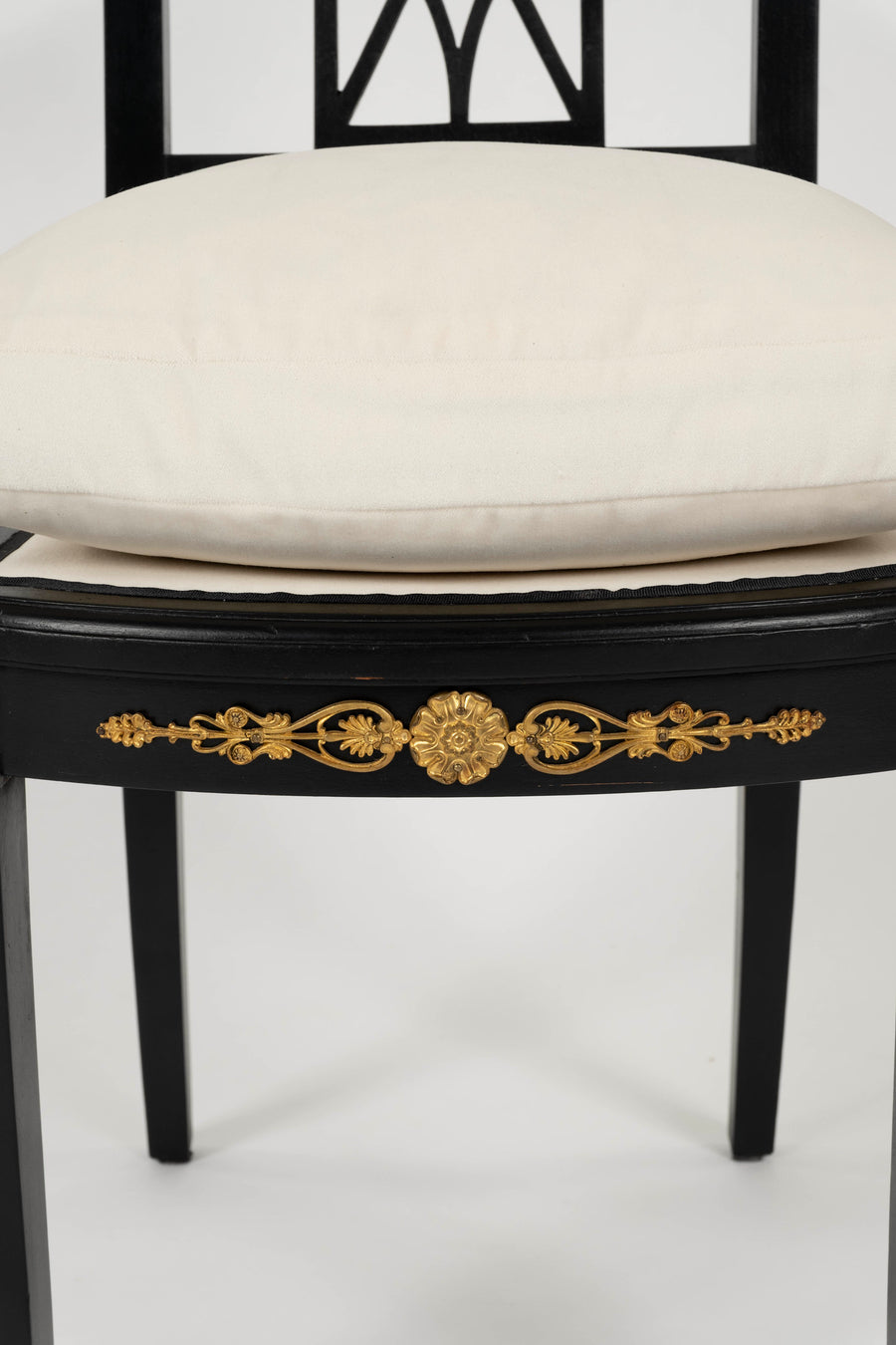 Ebonized Italian  Empire Style Side Chair