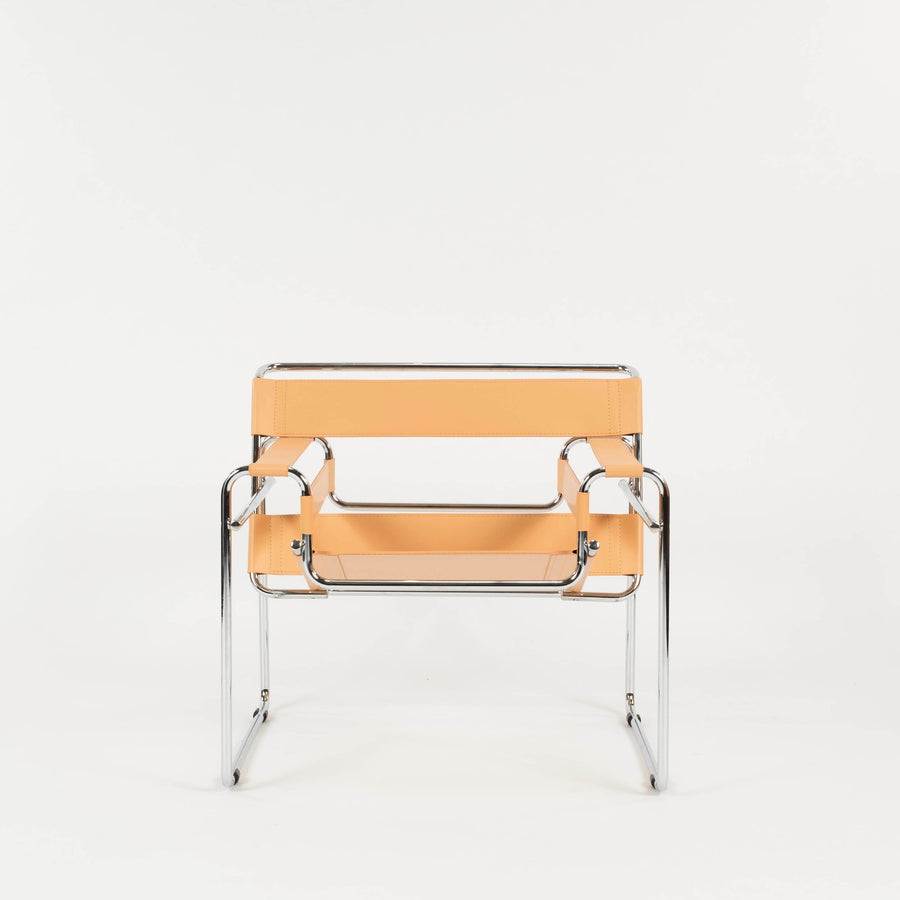 Pair Wassily Chrome Leather Chairs