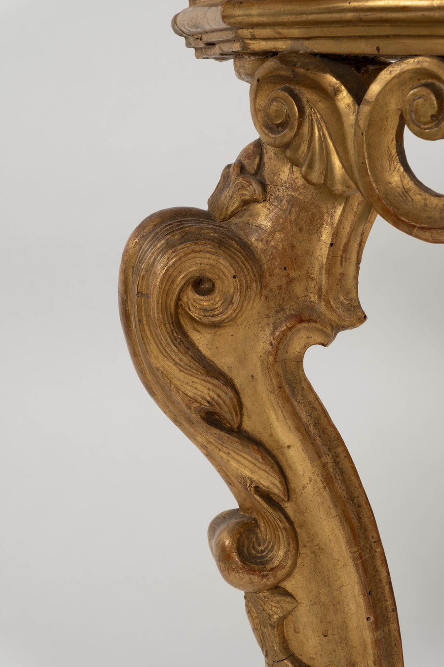 18th Century Venetian Giltwood Marble Top Console Table