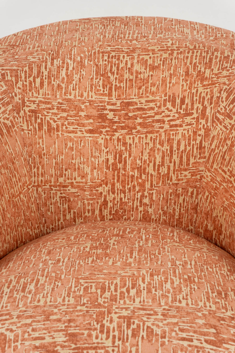 Contemporary Persimmon Swivel Tub Chair