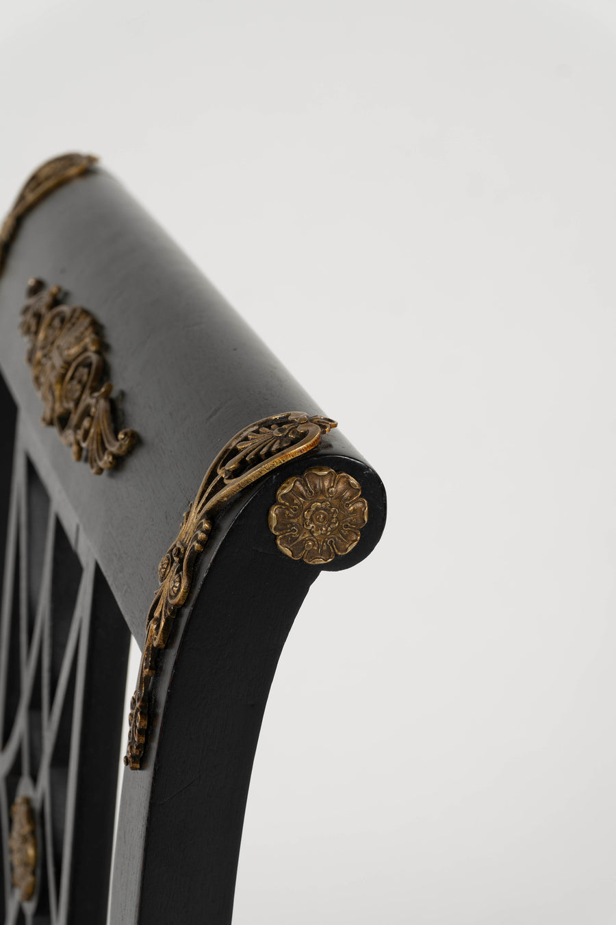 Ebonized Italian  Empire Style Side Chair