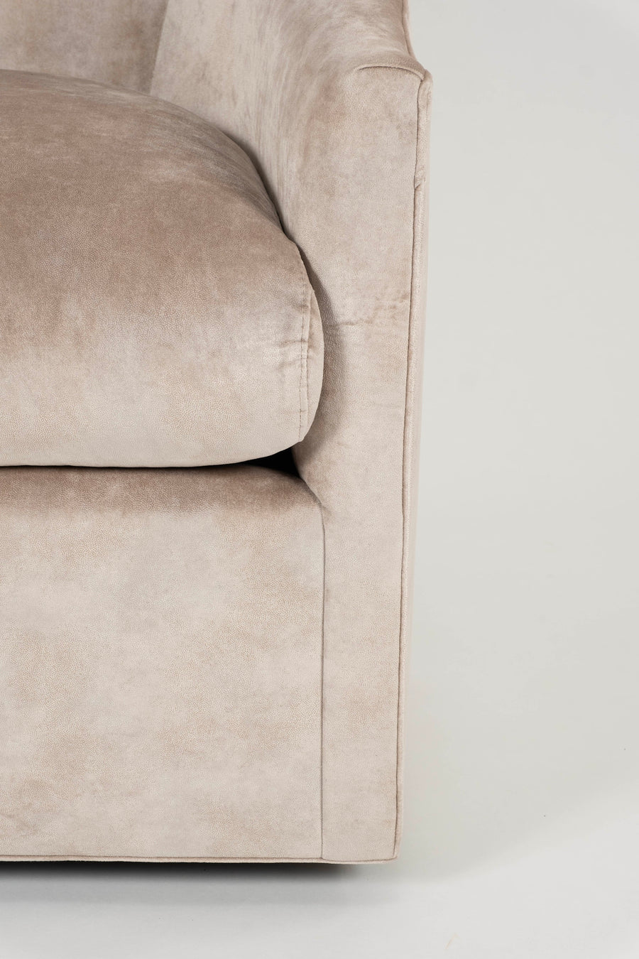Champaigne Velvet Swivel Tub Chair