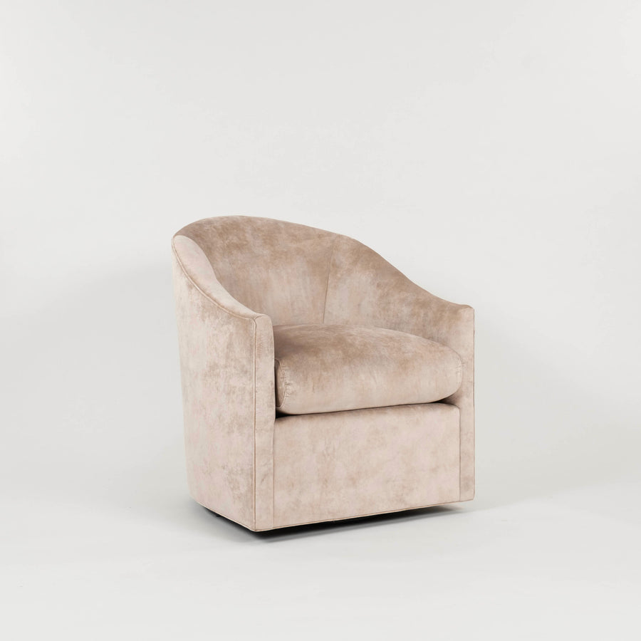 Champaigne Velvet Swivel Tub Chair