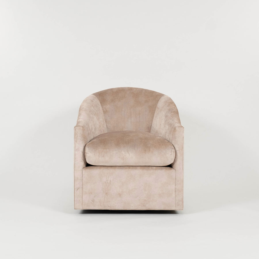 Champaigne Velvet Swivel Tub Chair