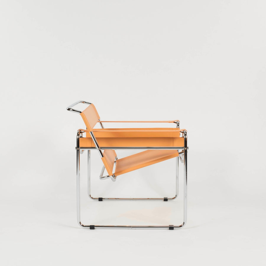 Pair Wassily Chrome Leather Chairs
