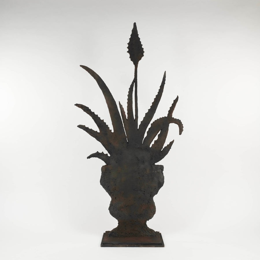 Blooming Aloe Vera Silhouette Sculpture