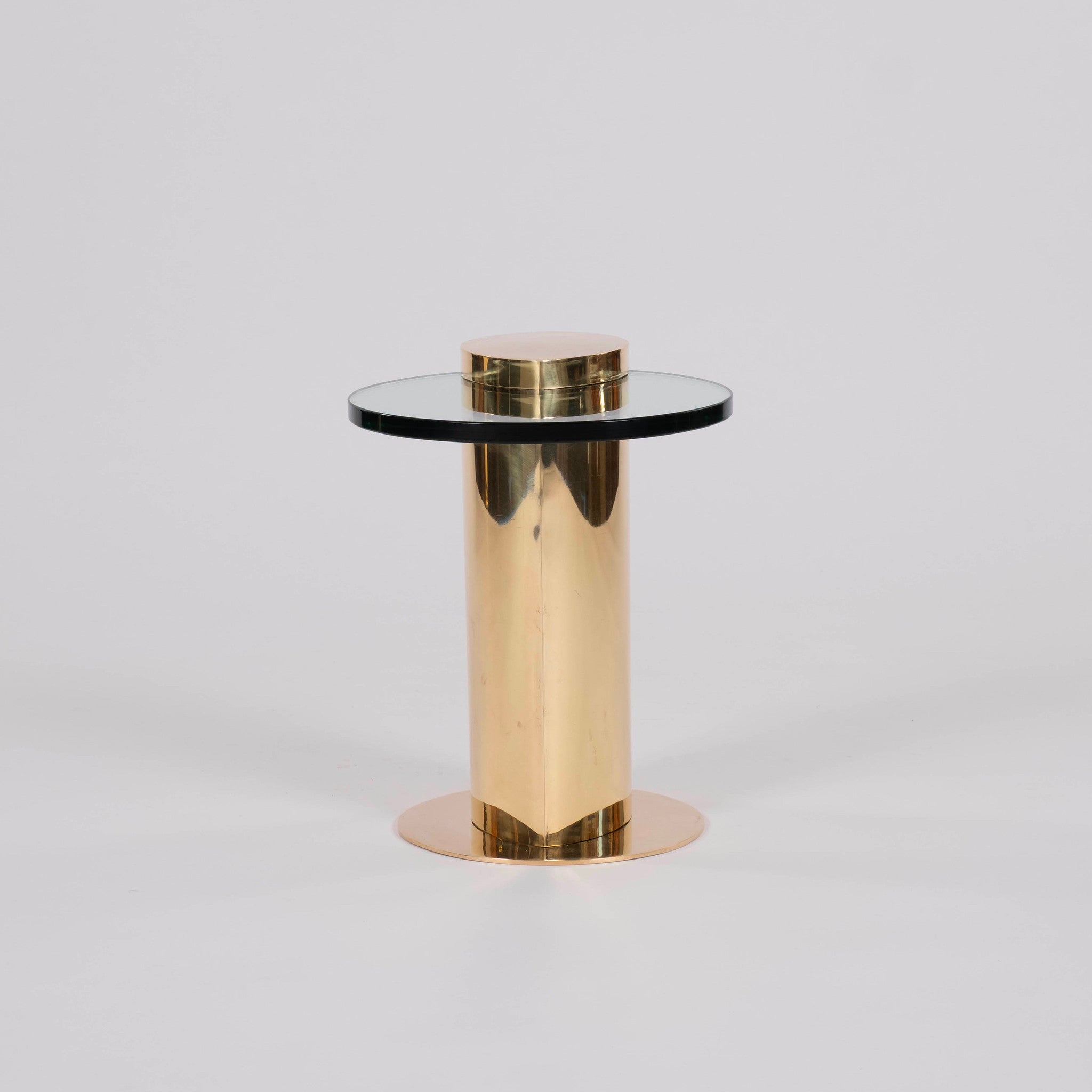Pair Romeo Rega Brass Glass Occassional Tables – Moxie Interiors