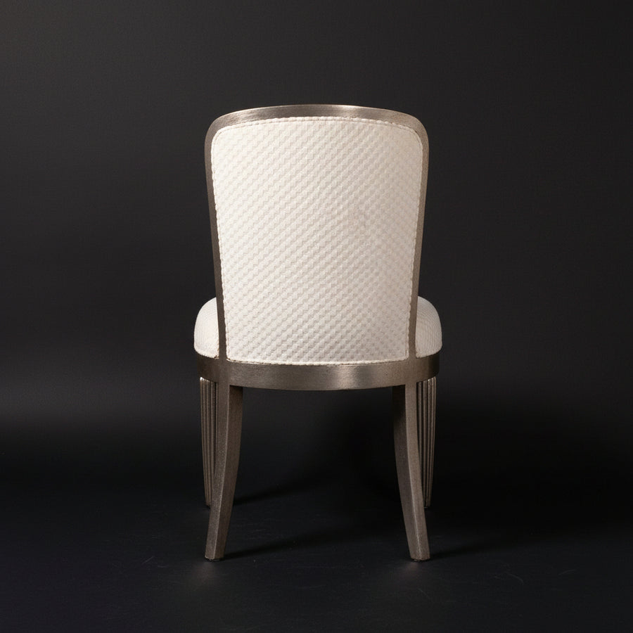 Pair Art Deco Style Silver Gilt Side Chairs – Moxie Interiors