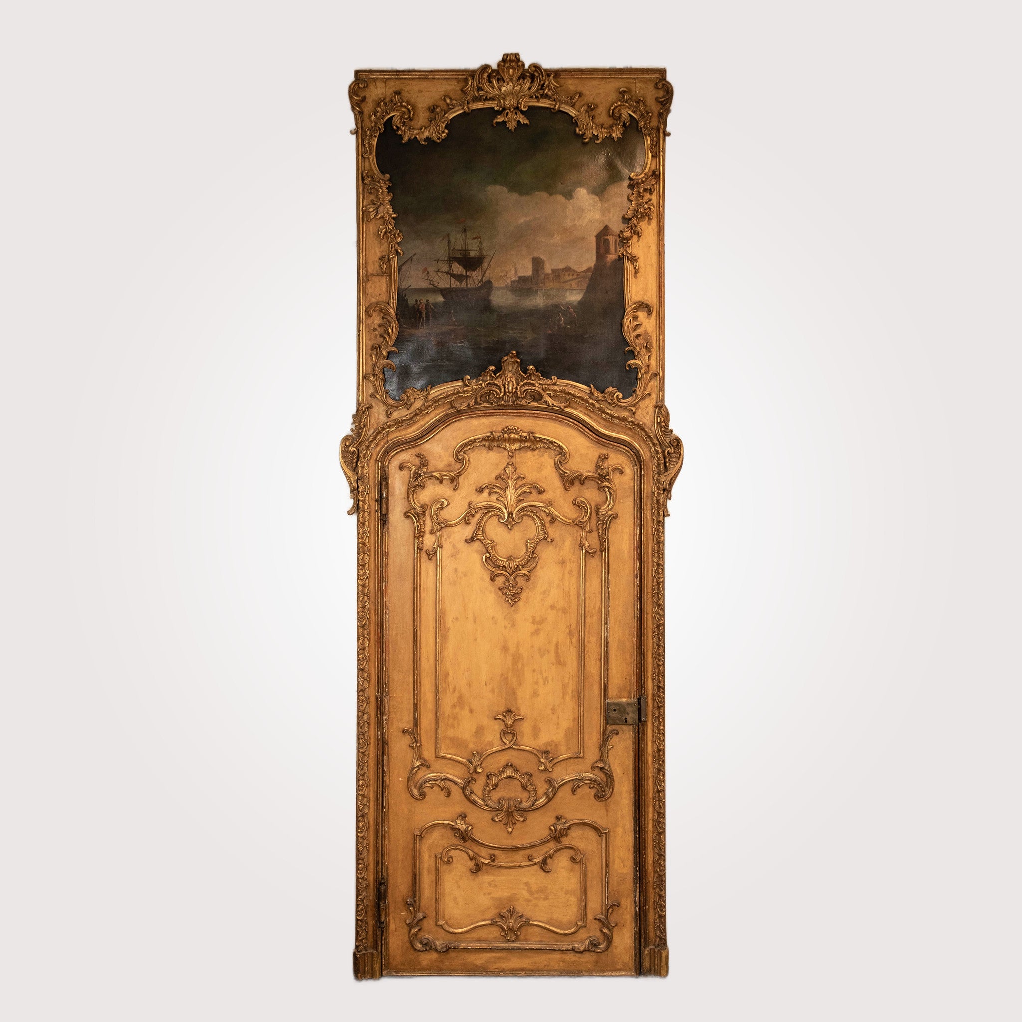 Monumental 18th Century French Louis XV Rococo Boiserie Panel Door