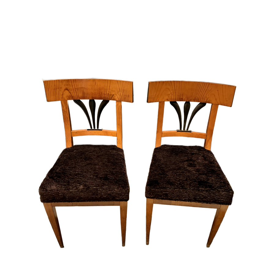 Pair 19th Century Biedermeier Side Chairs