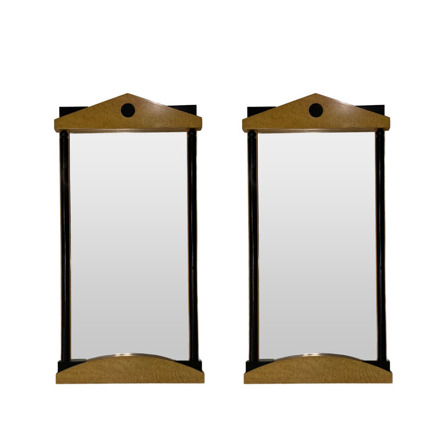 Pair Mid Century Biedermeier Style Mirrors