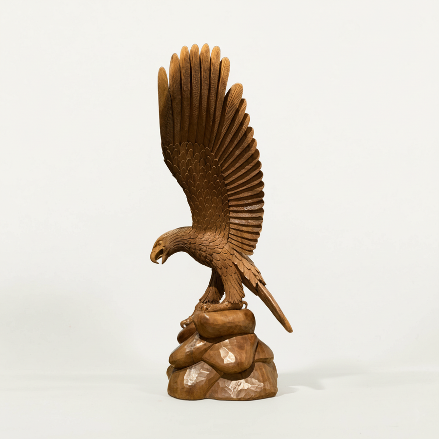 Vintage Carved Eagle Sculpture