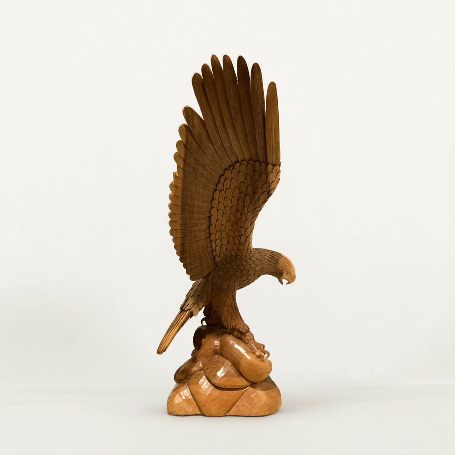Vintage Carved Eagle Sculpture