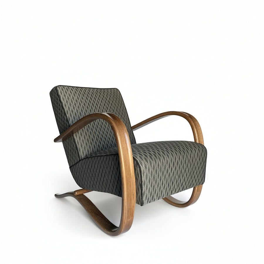 Pair 1930s H269 Armchairs by Jindrich Halabala for Thonet