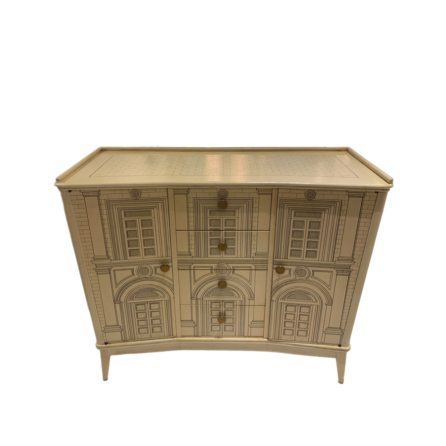 Fornasetti Style Architectural Cabinet